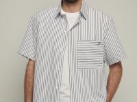 Рубашка с коротким рукавом свободного силуэта