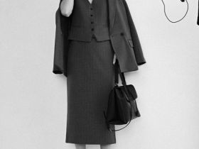 Прямая юбка миди, Серый