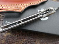 Складной нож Steelclaw Перо, стальVG-10/дамаск, рукоять эбеновое дерево