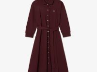 Женское платье Lacoste на пуговицах с длинным рукавом