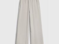 Прямые брюки с поясом на резинке, Бежевый