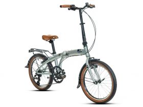 Складной велосипед Novatrack Town 20 V-brake, год 2024, цвет Серый