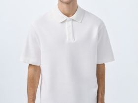 Поло свободного силуэта, Белый