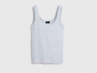 Базовая майка в рубчик, Серый