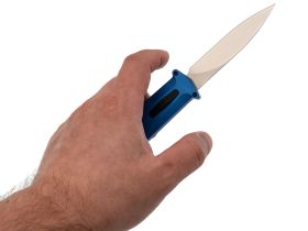 Автоматический нож Daggerr Кощей Slim, сталь D2, рукоять алюминий, синий