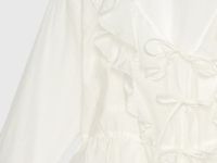 Воздушная блузка с завязками для девочек, Белый