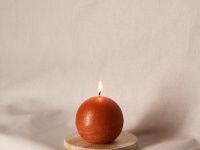 Свеча Пламя/Fiamma круглая, терракота