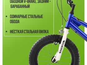 Детский велосипед Royal Baby Freestyle 14, год 2024, цвет Синий