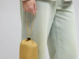 Стеганый пуховик с натуральным пухом