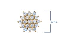 Подвеска из желтого золота с бриллиантами э0301пд04210111