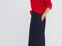 Широкие джинсы с ремнём, Синий