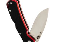Складной нож Клык Техно, сталь N690, рукоять G10 черно-красный