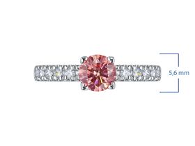 Кольцо из белого золота э0912кц01144400_pink