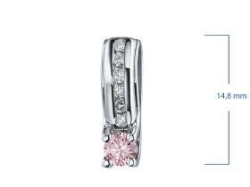Классическая подвеска из белого золота э4012пд12190140_pink