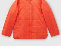 Стеганая куртка с v-образным вырезом