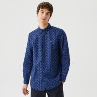 Мужская рубашка Lacoste стандартного кроя из смеси льна