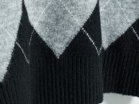 Джемпер с ромбами из пряжи с шерстью, Черный
