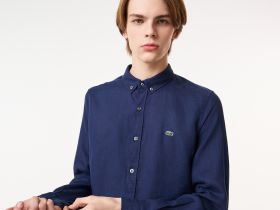 Мужская льнаная рубашка Lacoste