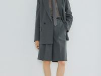 Двубортный жакет, Серый