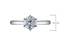 Кольцо из белого золота с бриллиантом э0901кц07200752