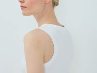 Базовая майка в рубчик, Белый