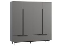 Распашной шкаф Квелен 4-192x200 Графитовый