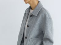 Куртка из пальтовой ткани, Серый