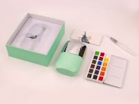 Набор акварели HIMI 18 цветов, подарочный, зеленый