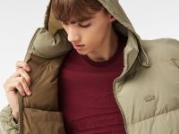Дутая короткая куртка Lacoste унисекс