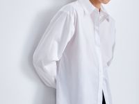 Рубашка из хлопка с отложным воротником