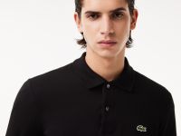 Мужское поло Lacoste L.12.21 классического кроя с длинным рукавом