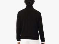 Мужской хлопковый свитер Lacoste на молнии с высоким воротом