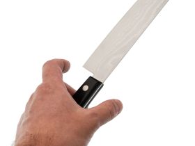 Кухонный нож Накири Tojiro Western Knife F-330, сталь VG-10, рукоять стабилизированная древесина, черный