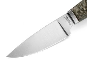 Нож с фиксированным клинком LionSteel Willy, сталь М390, рукоять микарта, зеленый