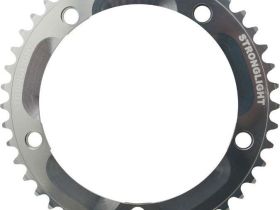 Звезда системы Stronglight Type S / TK Track 7075-T6 1 скорость, цепь 1/2"x1/8" (черный 46 BCD 144 мм)