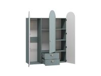 Шкаф детский Арчи 3-145x196 Серо-зеленый