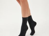 Носки Жанет, бордо/черные