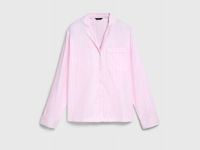 Пижамная рубашка в полоску, Розовый