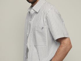 Рубашка с коротким рукавом свободного силуэта