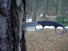 Нож с фиксированным клинком Cold Steel Double Agent II, сталь AUS-8A, рукоять zytel, черный