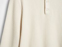 Джемпер текстурной вязки с воротником-поло, Белый