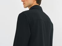 Рубашка из жатой ткани, Черный