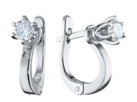 Серьги из белого золота с бриллиантами э0901сг05091100