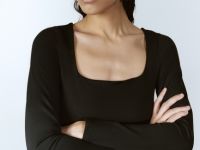 Боди с длинным рукавом, Черный