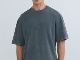 Базовая футболка с эффектом стирки, Серый