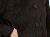 Куртка из искусственной кожи с ворсом, Черный