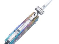 Складной нож-подвеска Sanrenmu 6171-TD, сталь Дамаск, рукоять титан