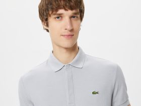 Мужское поло Lacoste приталенного кроя