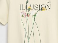 Футболка с цветочным принтом, Желтый