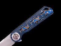 Складной нож Dr.Tech W3897MBL, сталь D2, рукоять микарта, Pattern blue